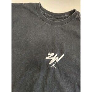 Nike Air Jordan T-Shirt Mens L Black Short Sleeve‎ Crew Zion Williamson Logo